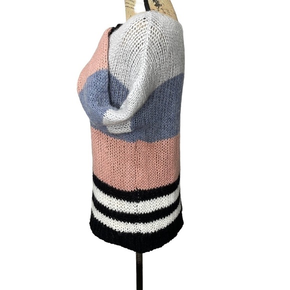 LUCKY Brand Bold Stripe Sweater Loose Knit Wool Blend - Picture 11 of 14